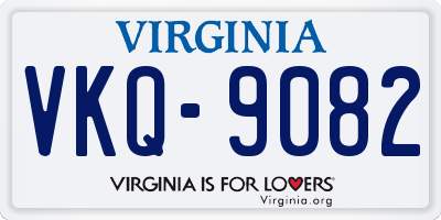 VA license plate VKQ9082