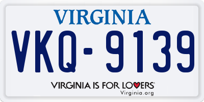 VA license plate VKQ9139