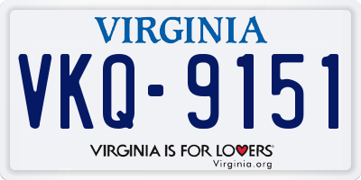 VA license plate VKQ9151