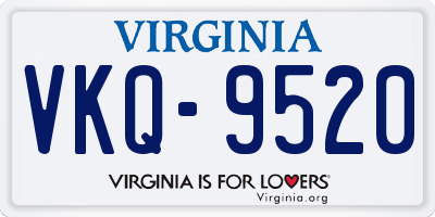 VA license plate VKQ9520