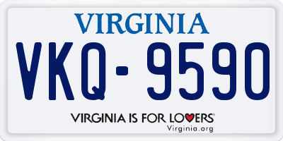 VA license plate VKQ9590