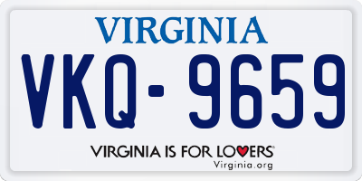 VA license plate VKQ9659