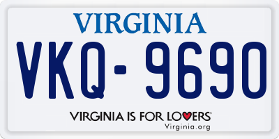 VA license plate VKQ9690