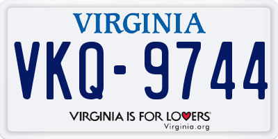 VA license plate VKQ9744