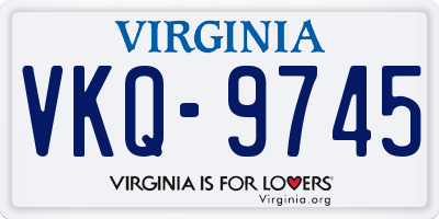 VA license plate VKQ9745