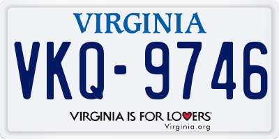 VA license plate VKQ9746