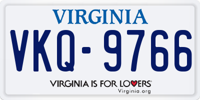VA license plate VKQ9766