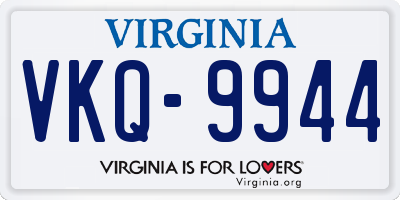 VA license plate VKQ9944