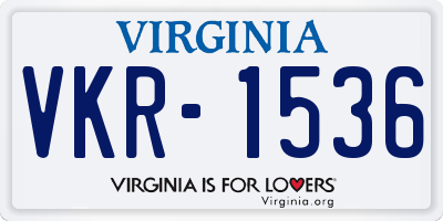 VA license plate VKR1536
