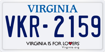 VA license plate VKR2159