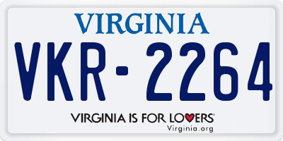 VA license plate VKR2264