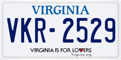 VA license plate VKR2529