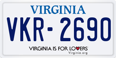 VA license plate VKR2690