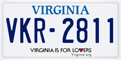 VA license plate VKR2811