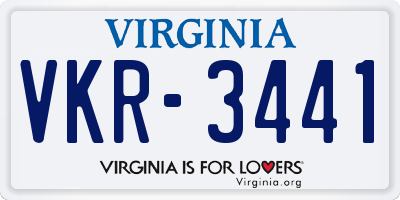 VA license plate VKR3441