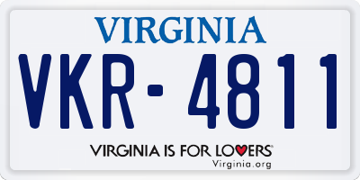 VA license plate VKR4811