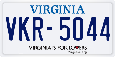 VA license plate VKR5044