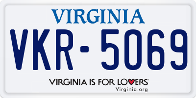 VA license plate VKR5069
