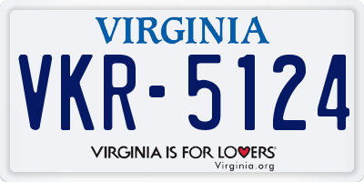 VA license plate VKR5124