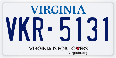 VA license plate VKR5131