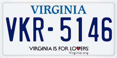 VA license plate VKR5146