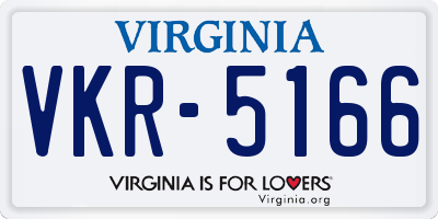 VA license plate VKR5166