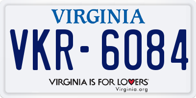 VA license plate VKR6084