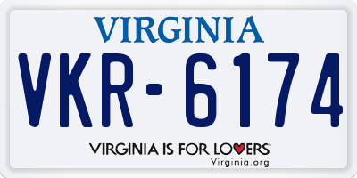 VA license plate VKR6174