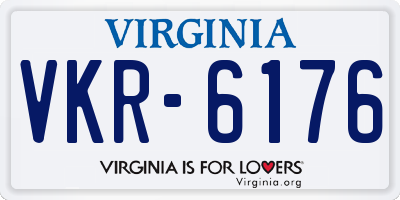 VA license plate VKR6176
