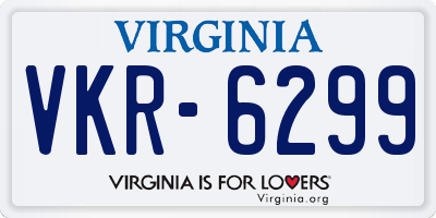 VA license plate VKR6299