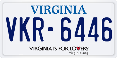 VA license plate VKR6446
