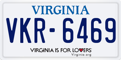 VA license plate VKR6469