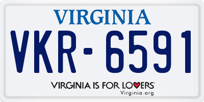 VA license plate VKR6591