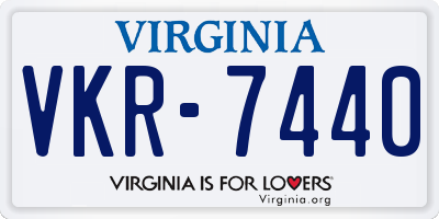 VA license plate VKR7440