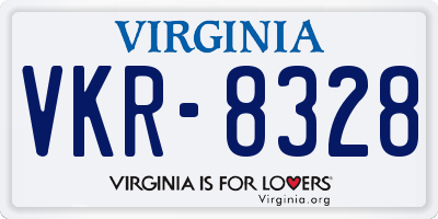 VA license plate VKR8328
