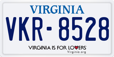 VA license plate VKR8528