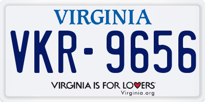 VA license plate VKR9656