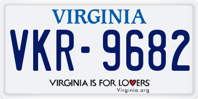 VA license plate VKR9682