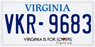 VA license plate VKR9683