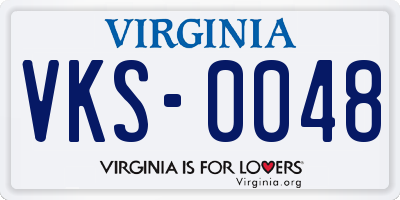 VA license plate VKS0048