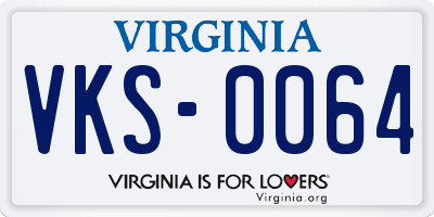 VA license plate VKS0064