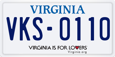 VA license plate VKS0110