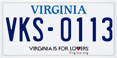 VA license plate VKS0113