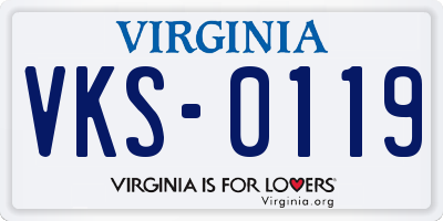 VA license plate VKS0119