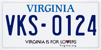 VA license plate VKS0124