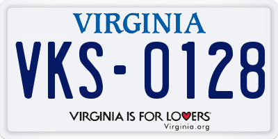 VA license plate VKS0128