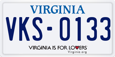 VA license plate VKS0133