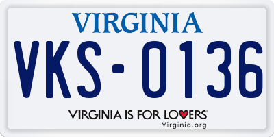 VA license plate VKS0136