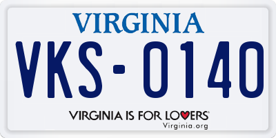 VA license plate VKS0140