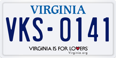 VA license plate VKS0141